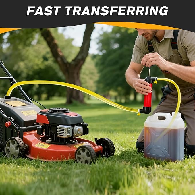 Multi purpose liquid transfer pump,manual pump siphon, fish tank siphon pump, fuel siphon pump, lawn mower oil pump, RV Antifreeze Pump Kit.Suitable for transferring liquids such as water and fuel.