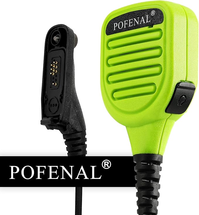 APX 6000 APX 4000 Water-Proof Radio Microphone Remote Shoulder MIC with 3.5mm Audio Jack Compatible with Motorola XPR 6550 XPR 7550 (XPR 7550e Mic, Green)