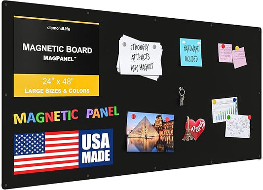 24"x48" - Magnetic Board - Memo & Vision Board for Home, Office, and Classroom - Magnet Board for Kids - Pre-drilled Mounting Screws Included