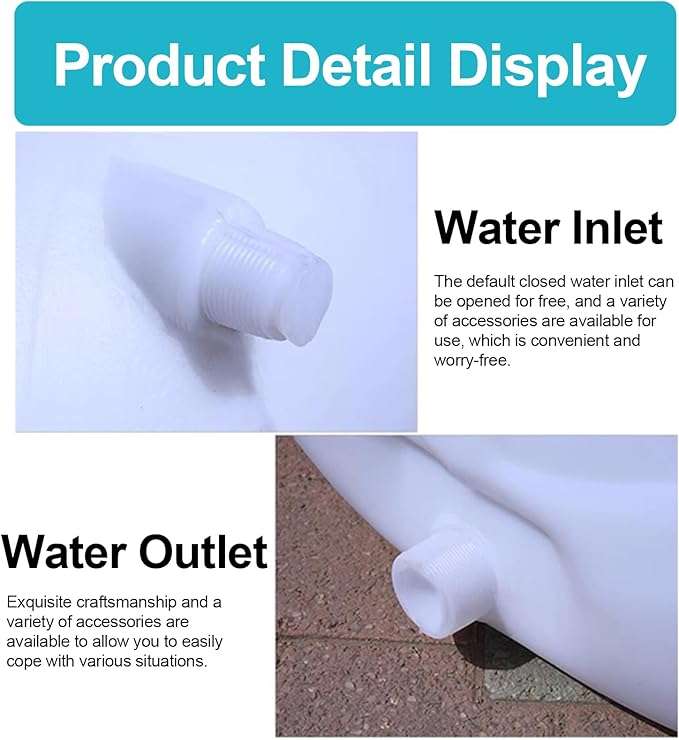 Water Container 50L 80L 110L 200L Heavy Duty Water Bucket Water Carrier, Portable Plastic Water Tank Water Storage for Camping Caravans Hiking Travel BBQ Travel Outdoor(Size:50L)