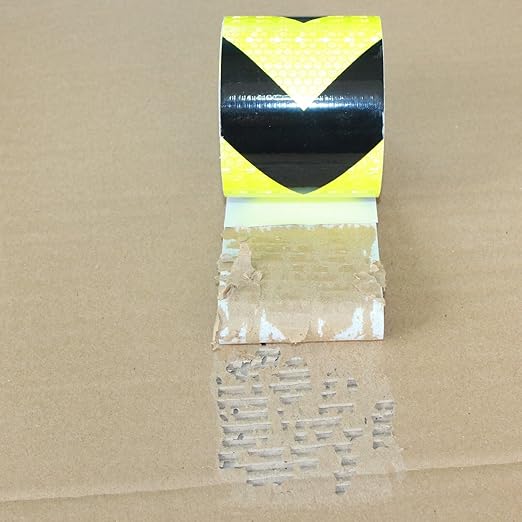 Reflective Tape Outdoor Waterproof 3 inch, High Visibility Hazard Warning Safety Industrial Marking Tape (11 feet)