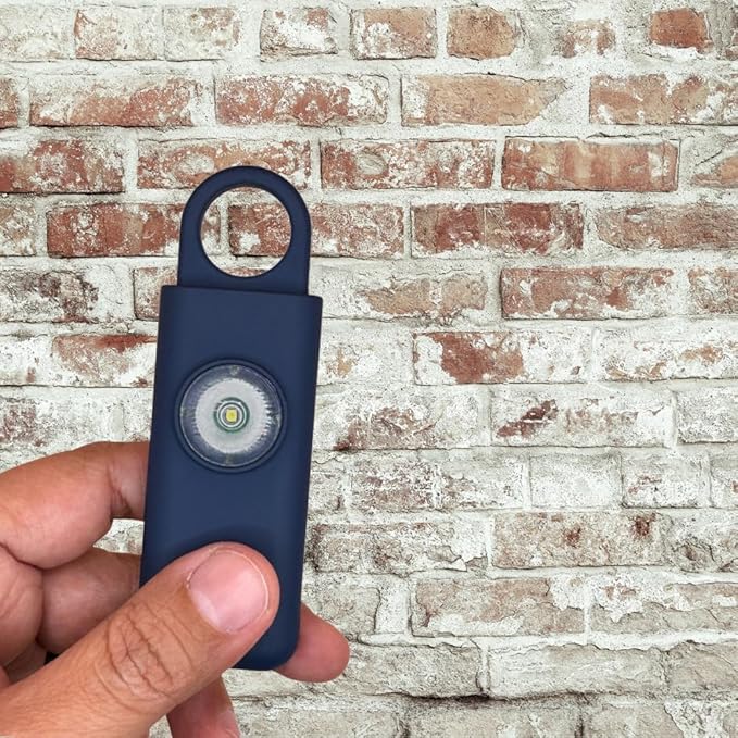 The Original Personal Safety Alarm for Women - Loud Siren, Strobe Light and Key Chain 2.0 Version (Navy Blue)