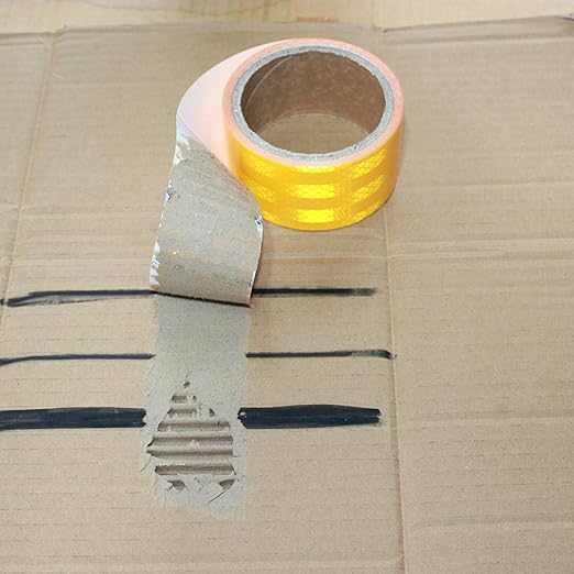 Yellow Reflective Tape 2 inch Wide for Trucks, Outdoor Waterproof High Visibility Safety Warning Reflector Sticker Strips (11 feet)