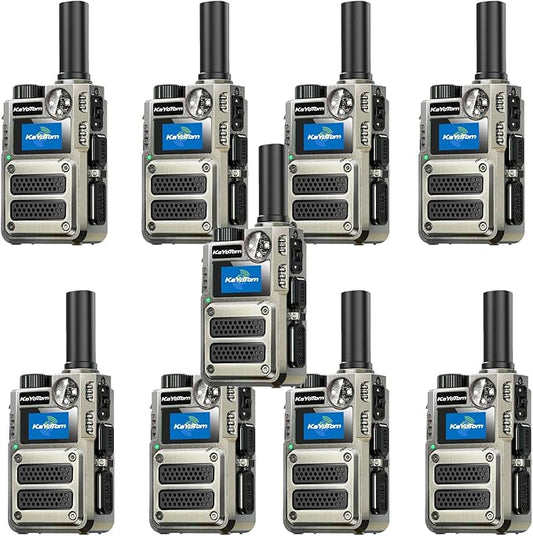[Lifetime Free] Unlimited Range Walkie Talkies 4G LTE Long Range Two-Way Radios with Nationwide & Global Range,Multi-Function Light & SOS Alert Poc Radios for Wilderness Hiking,Truck Fleet (9 Pack)