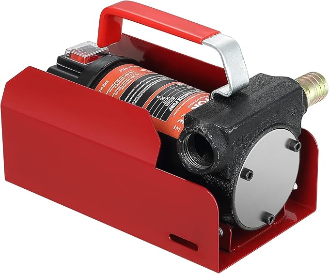 VEVOR Diesel Fuel Transfer Pump Kit, 12V 10 GPM DC with Automatic Shut-off Nozzle and Hose, Portable Electric Self-Priming Fuel Extractor Pump, for Diesel, Kerosene, Machine Oil, and Transformer Oil