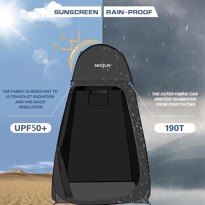AKOZLIN Portable Pop Up Shower Tent Instant Privacy Dressing Changing Tent Outdoor Shower Room Camp Toilet Tent