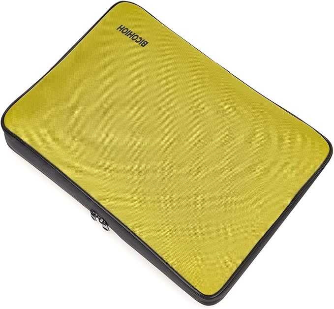 Portable Document Bag, Important Document Organizer, Storage Pouch File Folder for Important Papers, Emergency Binder, Birth Certificates, Social Security Cards, Passports, Photos (Yellow)