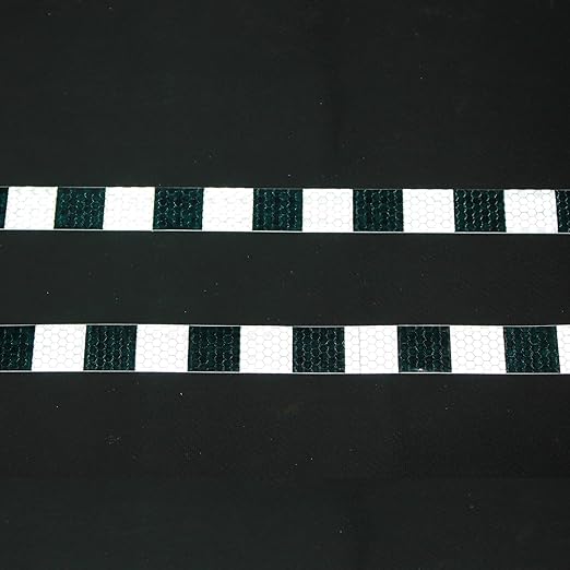 Black and White Reflective Tape 1 Inch x 168 Feet, Warning Conspicuity Reflector, Night Safety Sticker for Car Trailer