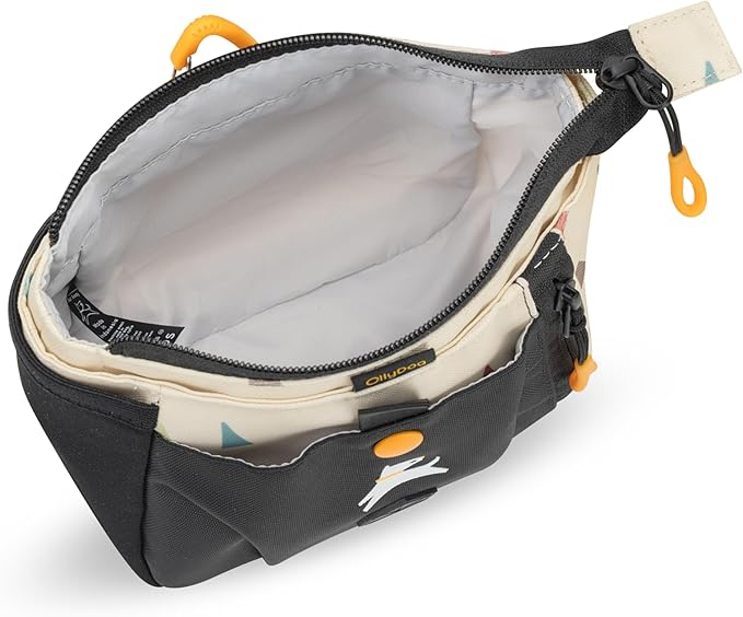 OllyDog Backcountry Day Bag | Hands-Free Dog Training Treat Pouch | Fanny/Hip Pack with Zipper Closure & Built-in Poop Bag Dispenser | Removable Waist Clip (Terrazzo)