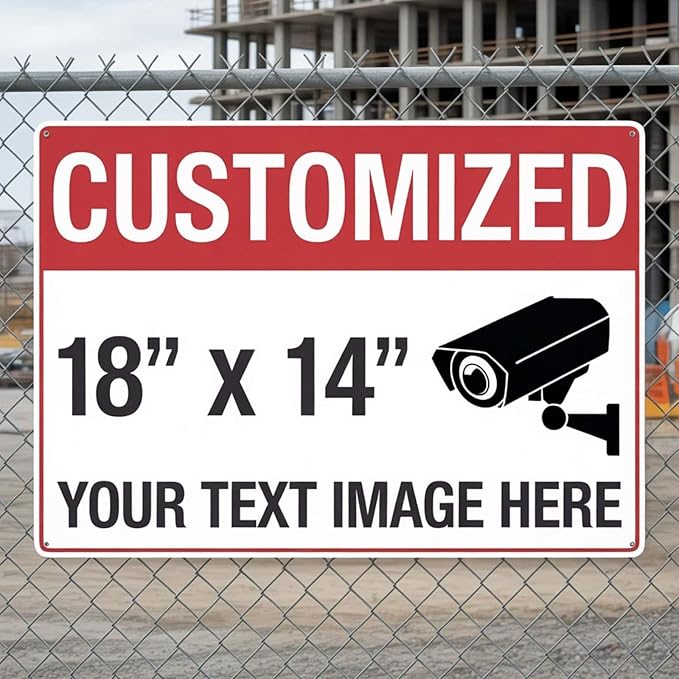 Custom Metal Sign, 18x14 Inches Reflective Option, .040 Aluminum, UV Protected, Waterproof, Easy to Mount