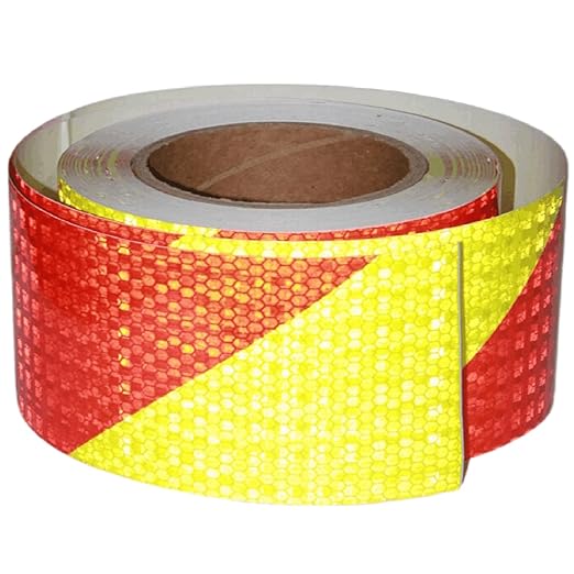 Industrial Reflective Tape 3 inch Wide for Automobile, Outdoor Waterproof High Visibility Safety Warning Adhesive Strips (66 feet)