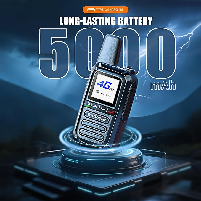 Global Lifetime Free Rapid Walkie Talkies Unlimited Range 4G LTE PoC(Push-to-Talk Over Cellular) Radios Nationwide PTT Two Way Radios Long Distance for Family, Logistics, Company (6 to 10PCS, 8)