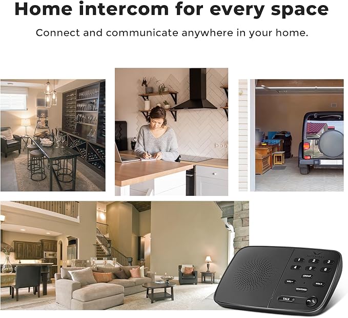 Hosmart Intercoms Wireless for Home UltraSpeak Pro, 2024 Full Duplex Wireless Intercom System for Business, Room to Room Intercom Two Way Real-time Intercom with 1200 Feet Range (6 Packs)