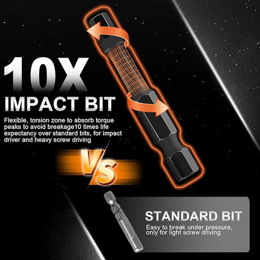 20PCS Premium Hex Bit Set, Impact Allen Wrench Drill Bit Set (Metric&SAE), 1/4” Hex-Shank S2 Alloy Steel Key Drill Bit Set with Magnetism, CNC Machined Tips, 2" Long with Storage Box