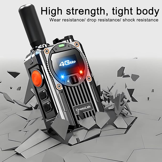(Lifetime Free) Walkie Talkie Unlimited Range 4G LTE PoC Long-Range Walkie Talkie,Featuring a portative AM/FM Function,FCC Certified,Suitable for Transportation fleets,Construction Sites, etc.