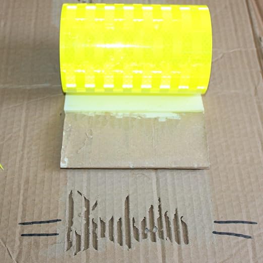 Fluorescent Yellow Reflective Tape Outdoor Waterproof 6 inch Wide, High Visibility Safety Warning Reflector Sticker Strips (11 feet)