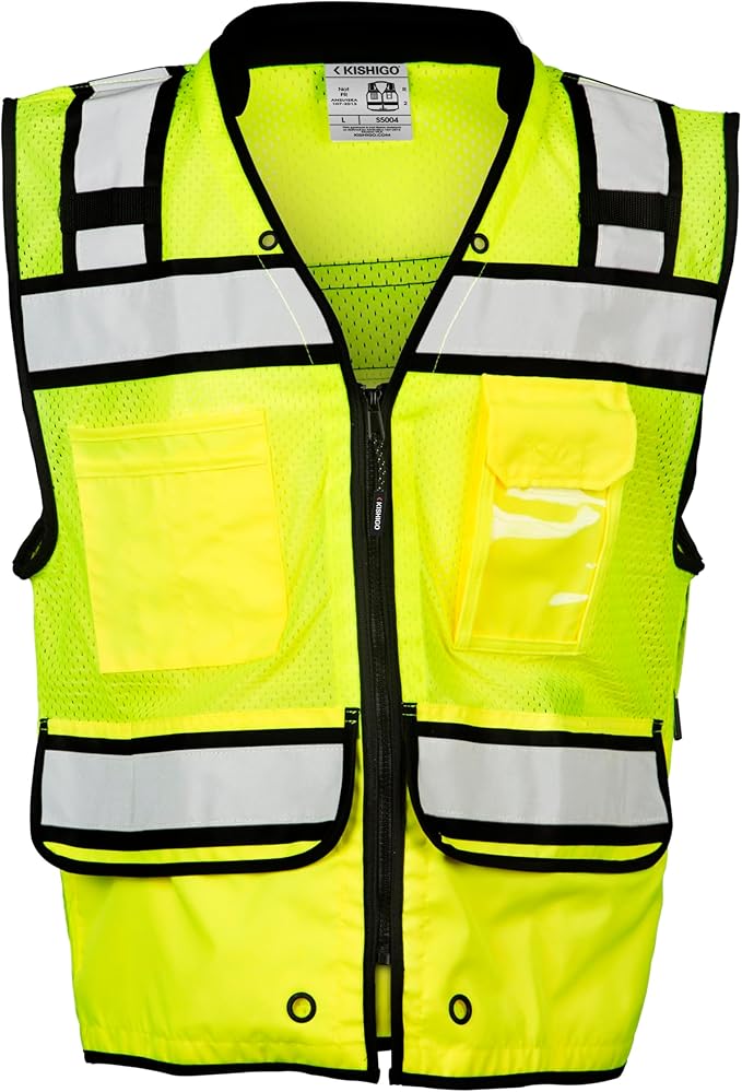 Kishigo Unisex High Visibility Reflective High Performance Surveyors Vest S5004