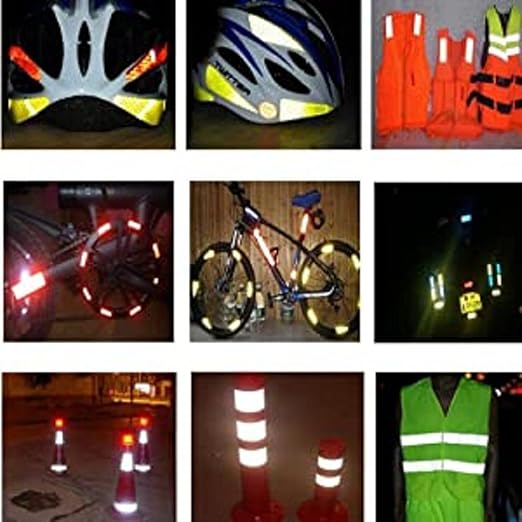 Orange Reflective Tape Outdoor Waterproof 4 inch Wide, High Visibility Industrial Marking Tape, Safety Adhesive Stickers (68 feet,3 Rolls)