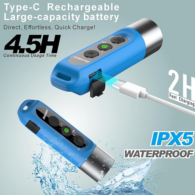 Electronic Whistle Highest IPX5 Maximum Sound 125db Battery 1000mAh Blue for Coaches Teacher, Sports Whistle