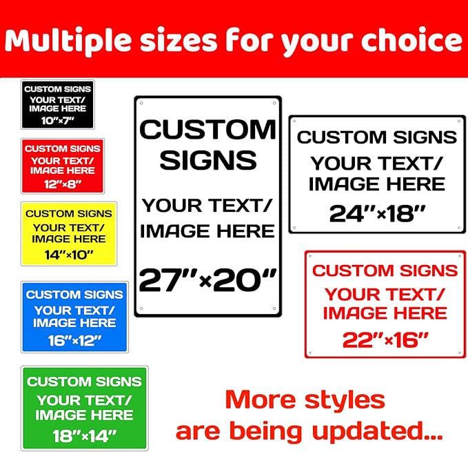 custom metal sign,Aluminum Weatherproof Metal Sign Multiple Sizes Custom Personalized Text And picture Here,hazard sign,garden sign,custom door sign,Customised business signs