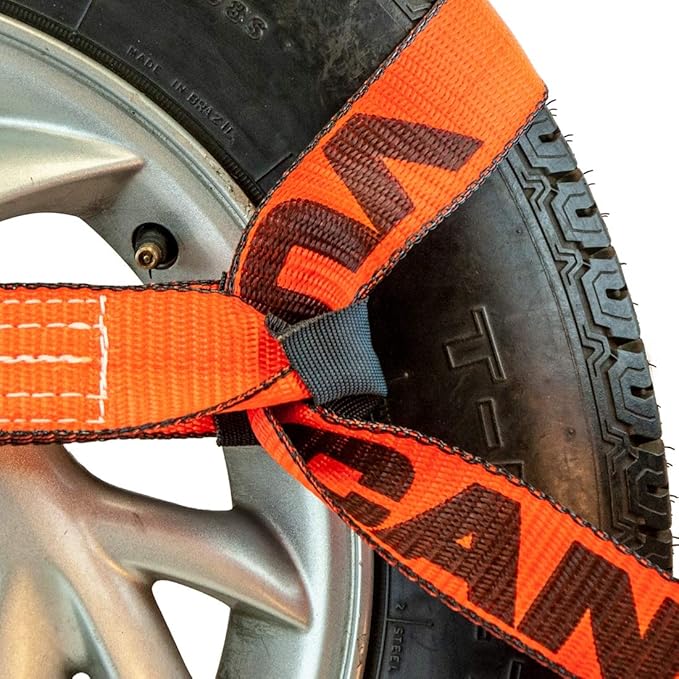 VULCAN 8-Point Roll Back Vehicle Tie Down Kit with Snap Hooks on Both Ends - Set of 4 - PROSeries
