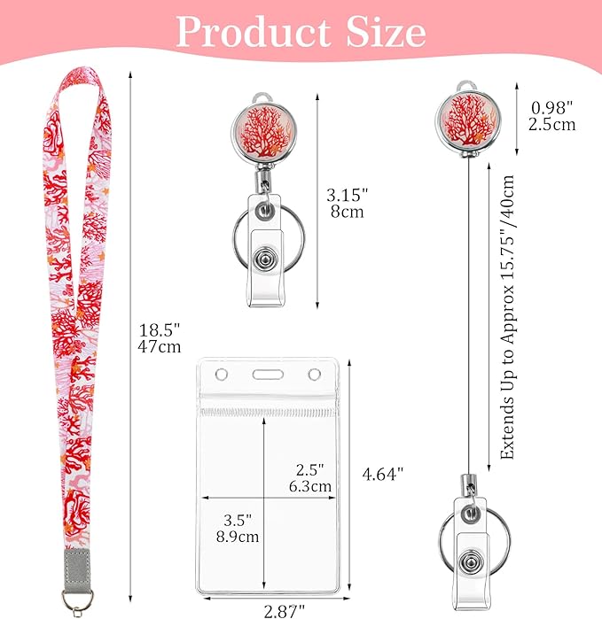 Lanyard for Cruise Ship Card, 2PCS Retractable Plastic Cruise Card Lanyard, Waterproof for Id Badge Key Office School Travel