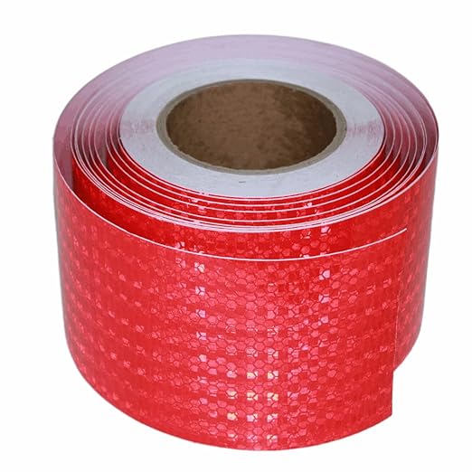 Red Reflective Tape 4 inch Wide for Bikes, Outdoor Waterproof High Visibility Safety Warning Reflector Sticker Strips (68 feet)