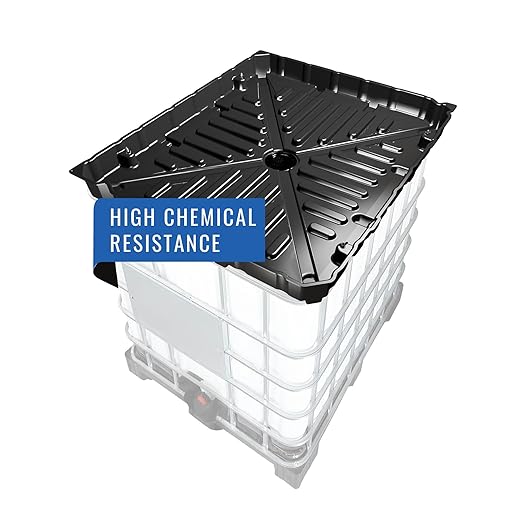 DENIOS® IBC Tote Funnel - 49.5"x42"x5" | Extra Large Funnel | Wide Mouth for IBC Totes | Perfect for Fast, Spill-Free Liquid Transfer | Heavy-Duty Large | Black | Tote not Included
