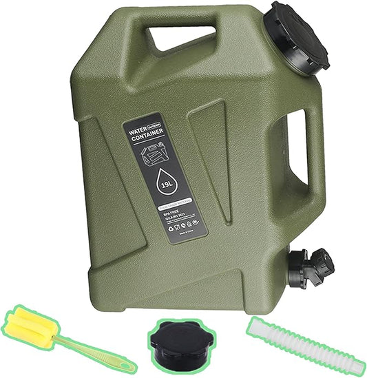 3.2 gallon Camping Water Container with Spigot, Portable BPA-Free Water Jug for Camping Hiking Emergency Stroage (Army Green, 3.2, Gallons)