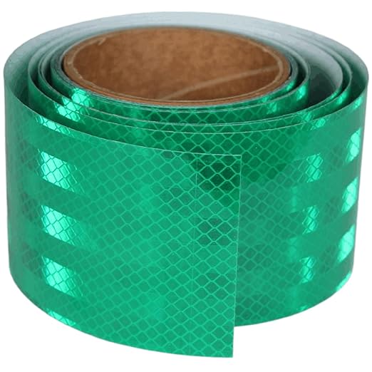 Non Fading Reflective Tape Green 3 inch Wide, Outdoor Waterproof High Visibility Safety Warning Reflector Sticker Strips (11 feet)