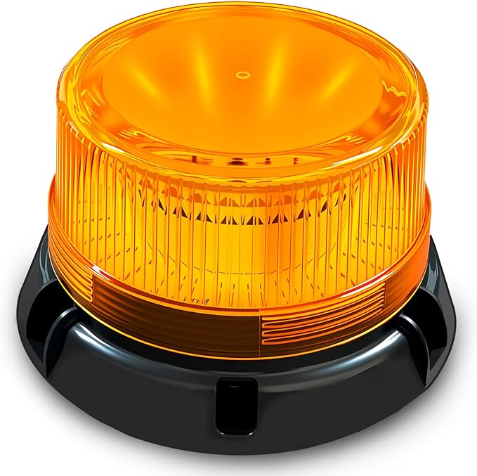 Magnetic Wireless Strobe Light With 90-LED 3600mah Battery IP67 Waterproof USB-C Fast Charge 360° Day/Night Visibility Magnetic Base 2 Flash Modes For Trucks & Tractors Utvs Golf Carts 1 Pack