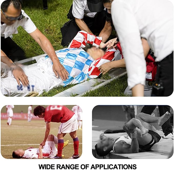 Lightweight Adjustable Medical Folding Stretcher Bed - Foldable Design Supports Up to 400 Lbs for Patient Transport & Rescue - Portable Emergency Stretcher for First Responders