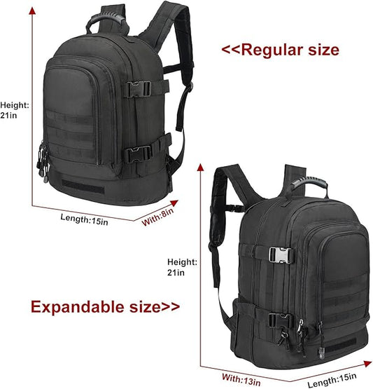 HYKING Large Tactical Expandable Backpack 39L-64L Military Bug Out Bag With Waist Strap