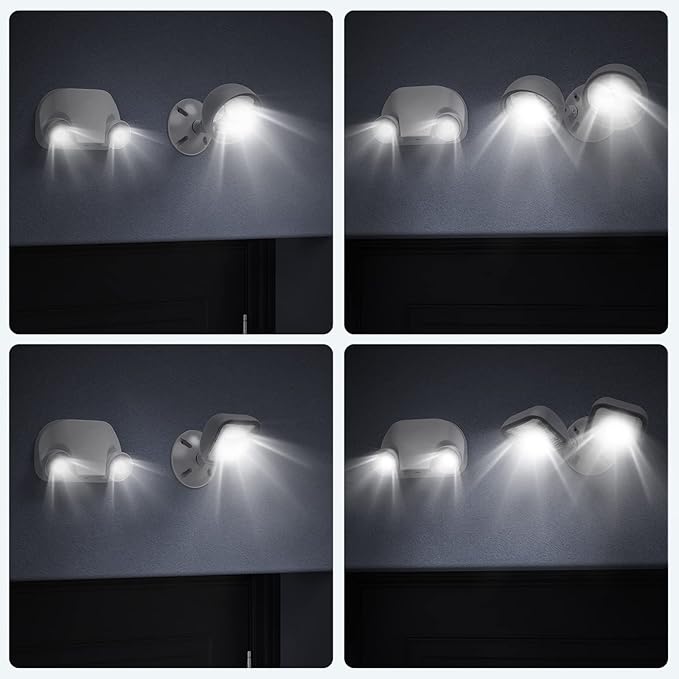 Led Emergency Light with Remote Capable, Adjustable LED Lamp Heads Exit Lighting, Backup Battery White Emergency Lights, 120V-277V Dual Voltage, UL Certified (6 Pack)
