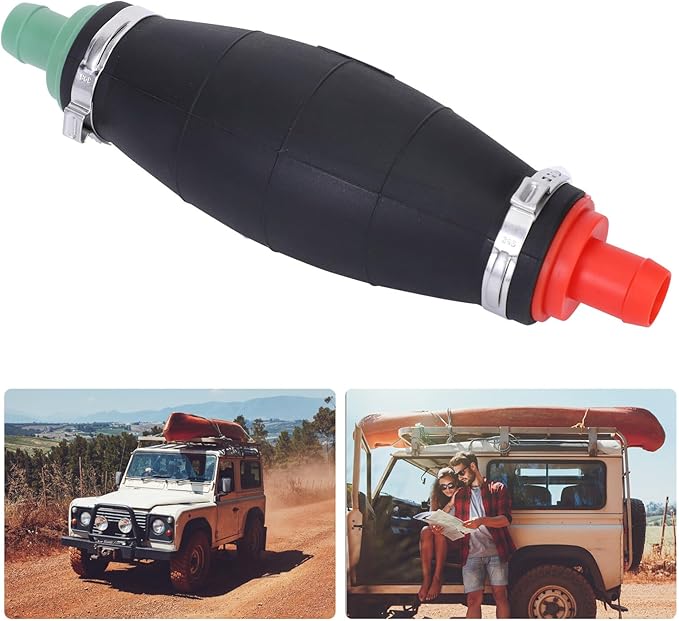ABOOFAN Car Fuel Transfer Manual Pump Large Rubber Hand Siphon Pump for Emergency Fuel and Water Transfer Replacement for Boat and Vehicle Use
