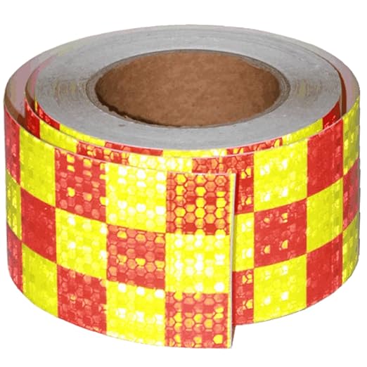Reflective Tape Outdoor Waterproof 3 inch X 66 feet, High Visibility Hazard Conspicuity Warning Safety Industrial Marking Tape