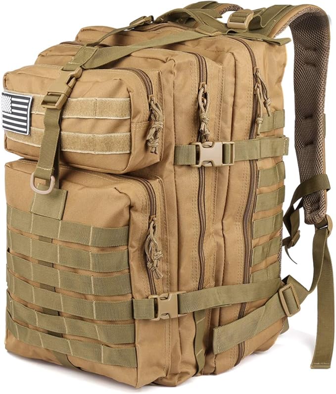 ROARING FIRE Tactical Backpack, Expandable Molle Backpack for The Outdoor, Hiking, 3 Day Pack, Bug Out Bag,