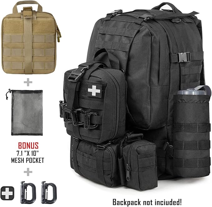 LIVANS 1000D First Aid Bag Empty Medical Ifak Pouch Molle EMT Pouches Rip-Away Tactical Military Trauma Emergency Medic Bag