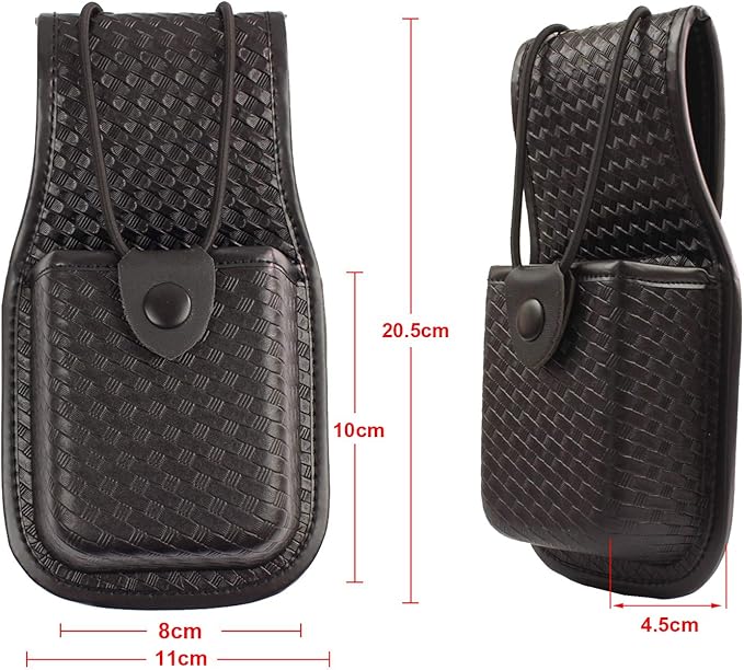 ROCOTACTICAL Basketweave Radio Pouch, Universal Radio Holder Pouch for Law Enforcement Duty Belt