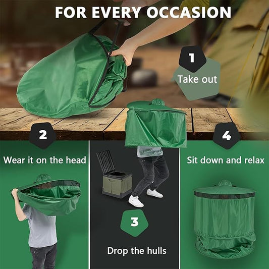 Portable Privacy Tent - Camping Toilet Shelter, Foldable Changing Room | Outdoor Bathroom Tent with Carry Bag, Large Camping Privacy Tents for Travel Beach Camp Hiking Recreation Adventure