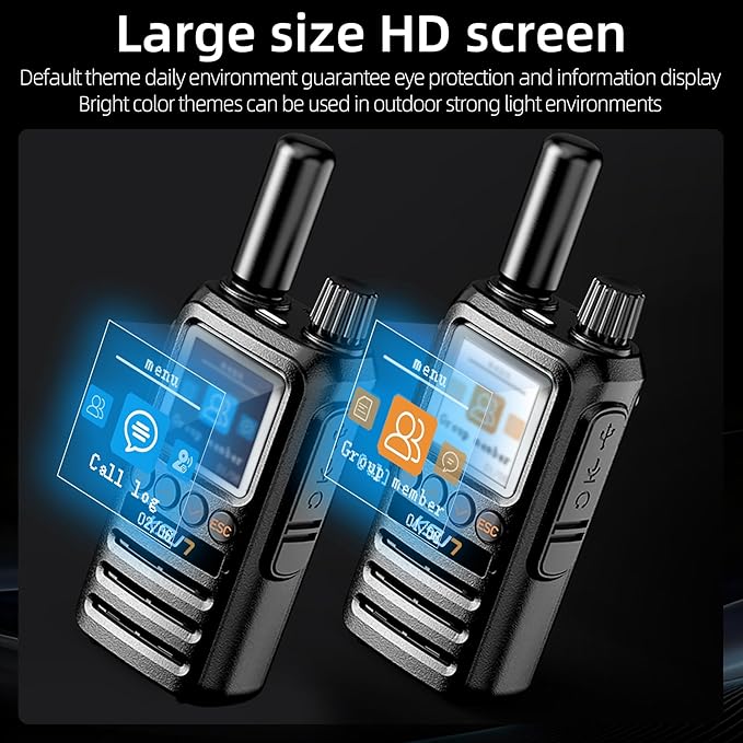 Lifetime Free Global Rapid Walkie Talkies Unlimited Range Nationwide PTT 4G LTE PoC Long Range Two Way Radio 5000 Miles Long Distance Radios for Family,Logistics,Construction (8 Pack with SIM)