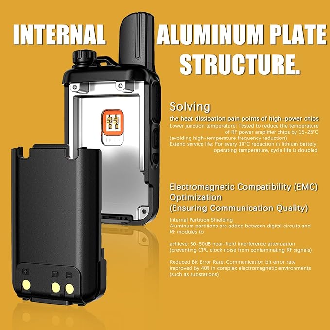 10 Pack Nationwide Unlimited Range Walkie Talkies Poc Two-Way Radio Long Range,Pre-Installed SIM Card (Free for Life) Suitable for Fleet Dispatch/Construction Site Collaboration