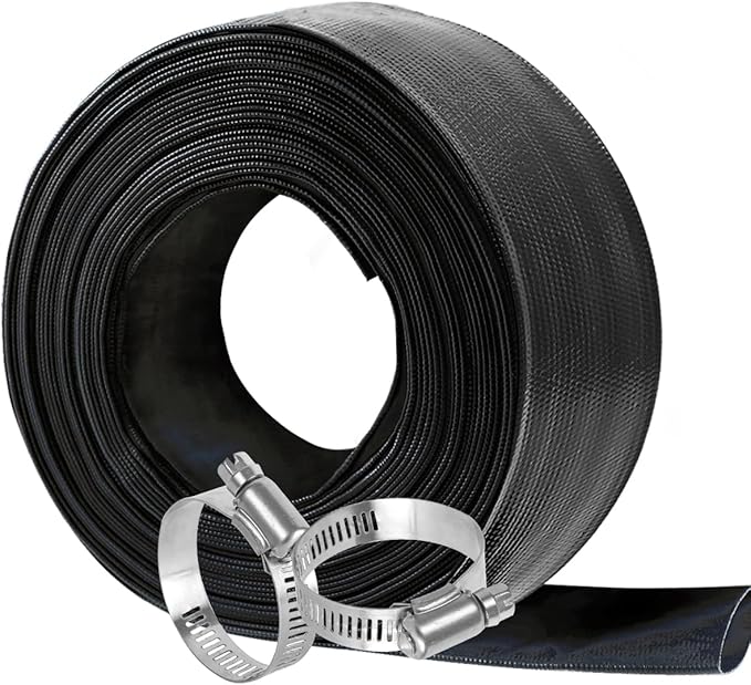 Eastrans 1-1/2in x 25 FT Pool Backwash Hose with 2 Hose Clamps,Extra Heavy Duty Discharge Hose,Drain and Filter Pump Hoses for Swimming Pool,Wall Thickness 1.2mm,Super wear-resistant,weather blast