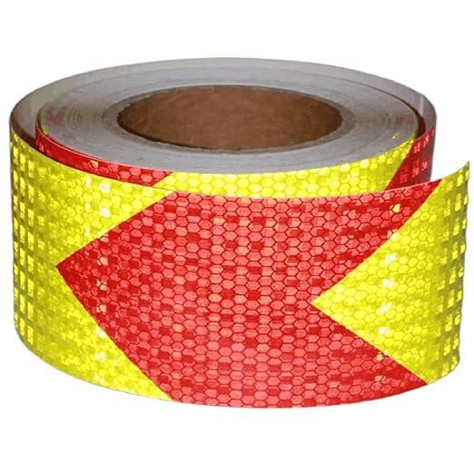 Industrial Reflective Tape 3 inch Wide for Automobile, Outdoor Waterproof High Visibility Safety Warning Adhesive Strips (66 feet)