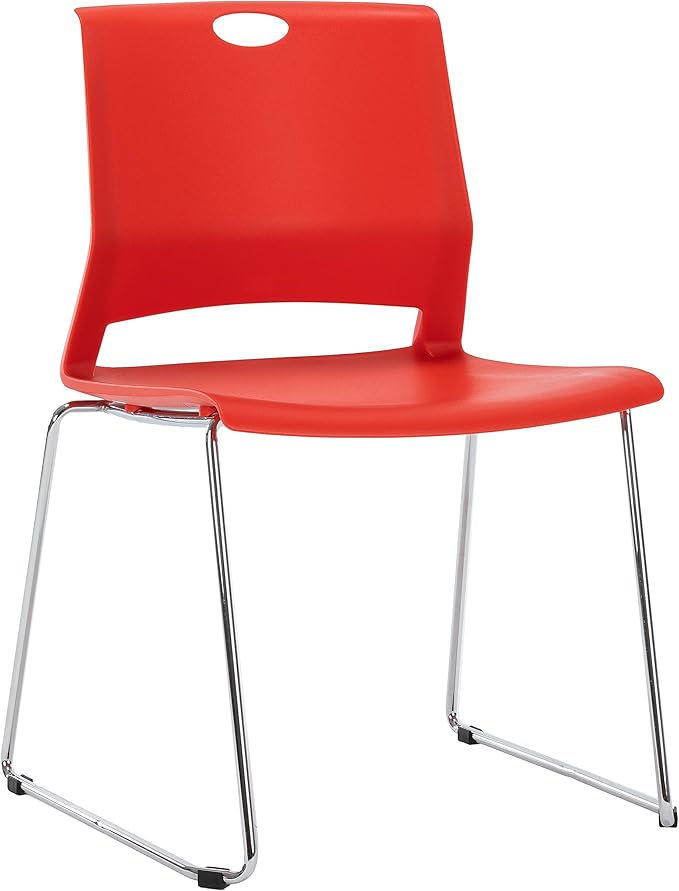 Sidanli Red Stacking Chairs-Set of 4