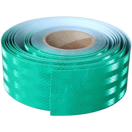 Non Fading Reflective Tape Green 3 inch Wide, Outdoor Waterproof High Visibility Safety Warning Reflector Sticker Strips (168 feet)