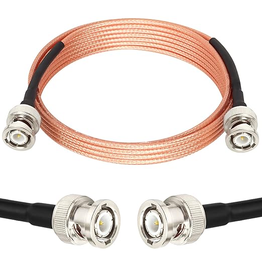 XRDS -RF BNC Cables 8FT, 50 Ohm BNC Male Cable RG316 Antenna Cable for Antenna Scanners Handheld Ham Radios etc.
