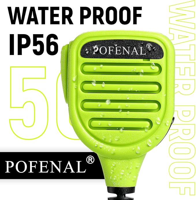 APX 6000 APX 4000 Water-Proof Radio Microphone Remote Shoulder MIC with 3.5mm Audio Jack Compatible with Motorola XPR 6550 XPR 7550 (XPR 7550e Mic, Green)