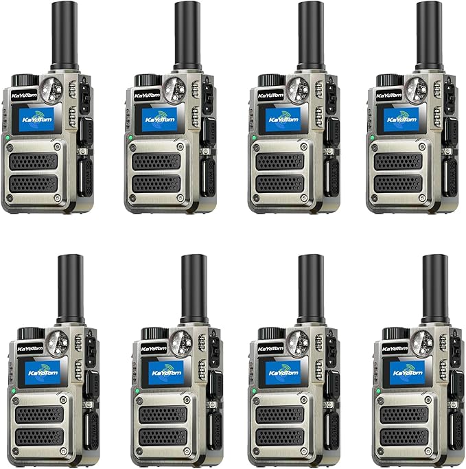 [Lifetime Free] Unlimited Range Walkie Talkies 4G LTE Long Range Two-Way Radios with Nationwide & Global Range,Multi-Function Light & SOS Alert Poc Radios for Wilderness Hiking,Truck Fleet (8 Pack)