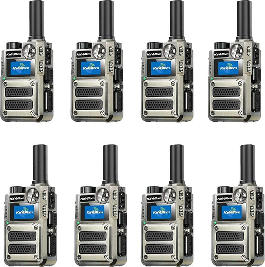 [Lifetime Free] Unlimited Range Walkie Talkies 4G LTE Long Range Two-Way Radios with Nationwide & Global Range,Multi-Function Light & SOS Alert Poc Radios for Wilderness Hiking,Truck Fleet (8 Pack)